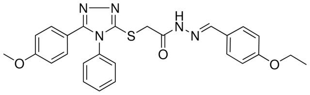 N'-[(E)-(4-ETHOXYPHENYL)METHYLIDENE]-2-{[5-(4-METHOXYPHENYL)-4-PHENYL-4H-1,2,4-TRIAZOL-3-YL]SULFANYL}ACETOHYDRAZIDE