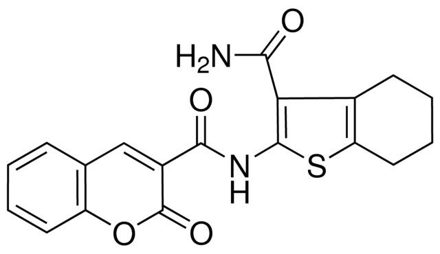 N-[3-(AMINOCARBONYL)-4,5,6,7-TETRAHYDRO-1-BENZOTHIEN-2-YL]-2-OXO-2H-CHROMENE-3-CARBOXAMIDE