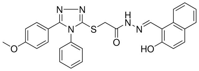 N'-[(E)-(2-HYDROXY-1-NAPHTHYL)METHYLIDENE]-2-{[5-(4-METHOXYPHENYL)-4-PHENYL-4H-1,2,4-TRIAZOL-3-YL]SULFANYL}ACETOHYDRAZIDE