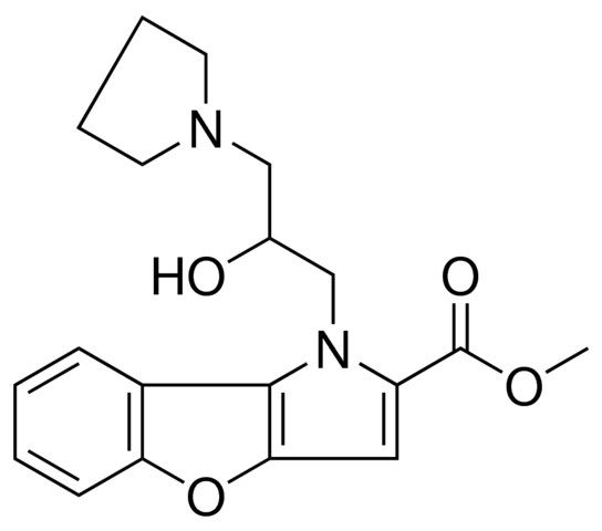 ME 1-(2-HO-3-(1-PYRROLIDINYL)PROPYL)-1H-(1)BENZOFURO(3,2-B)PYRROLE-2-CARBOXYLATE