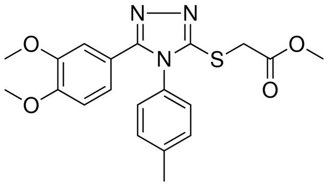 ME ((5-(3,4-DIMETHOXYPHENYL)-4-(4-ME-PHENYL)-4H-1,2,4-TRIAZOL-3-YL)THIO)ACETATE