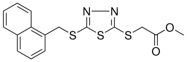 METHYL ((5-((1-NAPHTHYLMETHYL)SULFANYL)-1,3,4-THIADIAZOL-2-YL)SULFANYL)ACETATE