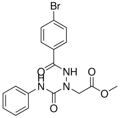 METHYL (1-(ANILINOCARBONYL)-2-(4-BROMOBENZOYL)HYDRAZINO)ACETATE