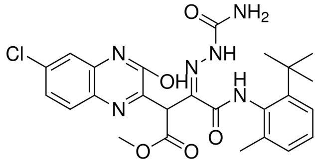 METHYL (3Z)-3-[(AMINOCARBONYL)HYDRAZONO]-4-(2-TERT-BUTYL-6-METHYLANILINO)-2-(6-CHLORO-3-HYDROXY-2-QUINOXALINYL)-4-OXOBUTANOATE