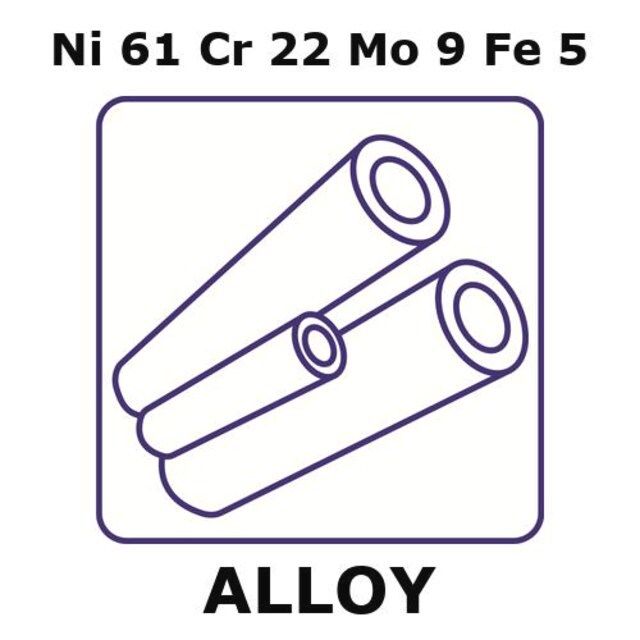 Inconel<sup>®</sup> 625-corrosion resistant alloy, Ni61Cr22Mo9Fe5