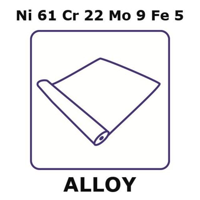 Inconel<sup>®</sup> 625-corrosion resistant alloy, Ni61Cr22Mo9Fe5