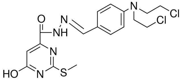 HO-ME-SULFANYL-PY-CARBOXYLIC ACID ((BIS-(CL-ET)-AMINO)-BENZYLIDENE)-HYDRAZIDE