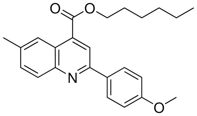 HEXYL 2-(4-METHOXYPHENYL)-6-METHYL-4-QUINOLINECARBOXYLATE