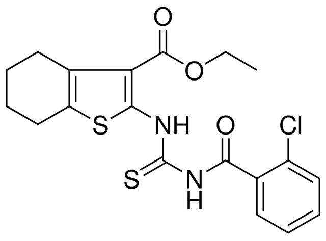 ETHYL 2-({[(2-CHLOROBENZOYL)AMINO]CARBOTHIOYL}AMINO)-4,5,6,7-TETRAHYDRO-1-BENZOTHIOPHENE-3-CARBOXYLATE