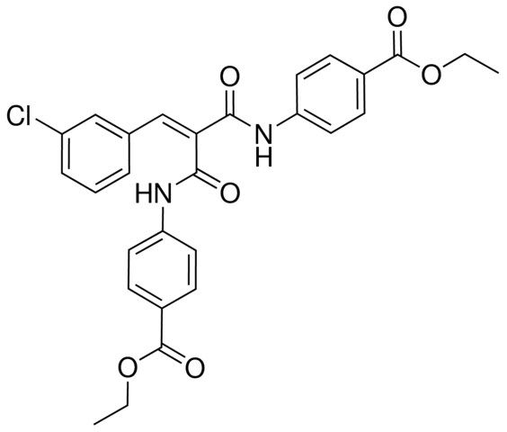 ETHYL 4-[(3-(3-CHLOROPHENYL)-2-{[4-(ETHOXYCARBONYL)ANILINO]CARBONYL}ACRYLOYL)AMINO]BENZOATE