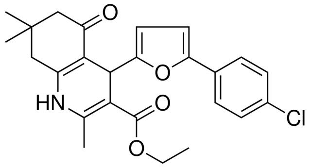 ETHYL 4-[5-(4-CHLOROPHENYL)-2-FURYL]-2,7,7-TRIMETHYL-5-OXO-1,4,5,6,7,8-HEXAHYDRO-3-QUINOLINECARBOXYLATE