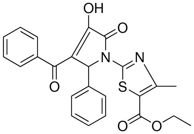 ETHYL 2-(3-BENZOYL-4-HYDROXY-5-OXO-2-PHENYL-2,5-DIHYDRO-1H-PYRROL-1-YL)-4-METHYL-1,3-THIAZOLE-5-CARBOXYLATE