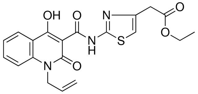 ETHYL (2-{[(1-ALLYL-4-HYDROXY-2-OXO-1,2-DIHYDRO-3-QUINOLINYL)CARBONYL]AMINO}-1,3-THIAZOL-4-YL)ACETATE