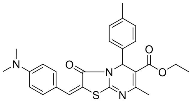 ETHYL (2E)-2-[4-(DIMETHYLAMINO)BENZYLIDENE]-7-METHYL-5-(4-METHYLPHENYL)-3-OXO-2,3-DIHYDRO-5H-[1,3]THIAZOLO[3,2-A]PYRIMIDINE-6-CARBOXYLATE