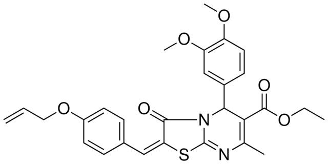 ETHYL (2E)-2-[4-(ALLYLOXY)BENZYLIDENE]-5-(3,4-DIMETHOXYPHENYL)-7-METHYL-3-OXO-2,3-DIHYDRO-5H-[1,3]THIAZOLO[3,2-A]PYRIMIDINE-6-CARBOXYLATE