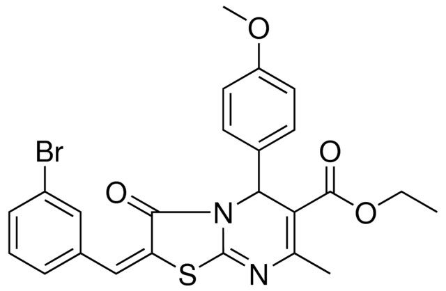 ETHYL (2E)-2-(3-BROMOBENZYLIDENE)-5-(4-METHOXYPHENYL)-7-METHYL-3-OXO-2,3-DIHYDRO-5H-[1,3]THIAZOLO[3,2-A]PYRIMIDINE-6-CARBOXYLATE