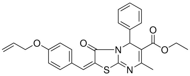 ETHYL (2E)-2-[4-(ALLYLOXY)BENZYLIDENE]-7-METHYL-3-OXO-5-PHENYL-2,3-DIHYDRO-5H-[1,3]THIAZOLO[3,2-A]PYRIMIDINE-6-CARBOXYLATE