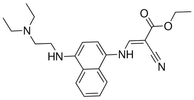 ethyl (2E)-2-cyano-3-[(4-{[2-(diethylamino)ethyl]amino}-1-naphthyl)amino]-2-propenoate