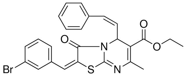 ETHYL (2E)-2-(3-BROMOBENZYLIDENE)-7-METHYL-3-OXO-5-[(Z)-2-PHENYLETHENYL]-2,3-DIHYDRO-5H-[1,3]THIAZOLO[3,2-A]PYRIMIDINE-6-CARBOXYLATE