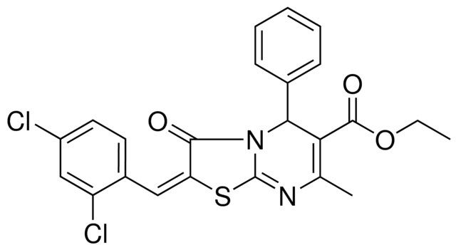 ETHYL (2E)-2-(2,4-DICHLOROBENZYLIDENE)-7-METHYL-3-OXO-5-PHENYL-2,3-DIHYDRO-5H-[1,3]THIAZOLO[3,2-A]PYRIMIDINE-6-CARBOXYLATE