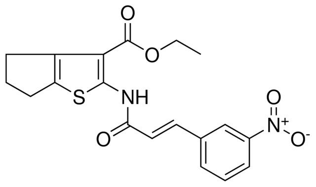 ETHYL 2-{[(2E)-3-(3-NITROPHENYL)-2-PROPENOYL]AMINO}-5,6-DIHYDRO-4H-CYCLOPENTA[B]THIOPHENE-3-CARBOXYLATE