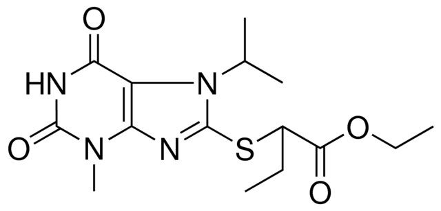 ETHYL 2-[(7-ISOPROPYL-3-METHYL-2,6-DIOXO-2,3,6,7-TETRAHYDRO-1H-PURIN-8-YL)SULFANYL]BUTANOATE