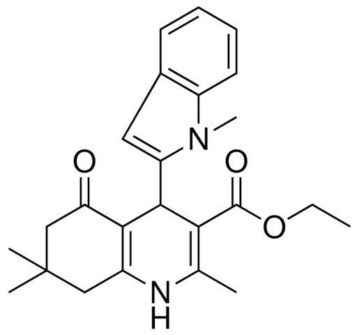 ETHYL 2,7,7-TRIMETHYL-4-(1-METHYL-1H-INDOL-2-YL)-5-OXO-1,4,5,6,7,8-HEXAHYDRO-3-QUINOLINECARBOXYLATE