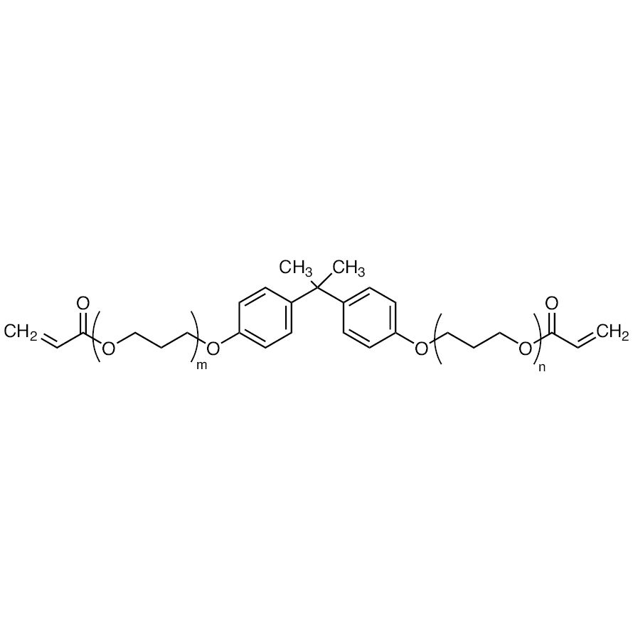 Bisphenol A Polypropylene Glycol Diether Diacrylate (m+n=approx. 3) (stabilized with MEHQ)