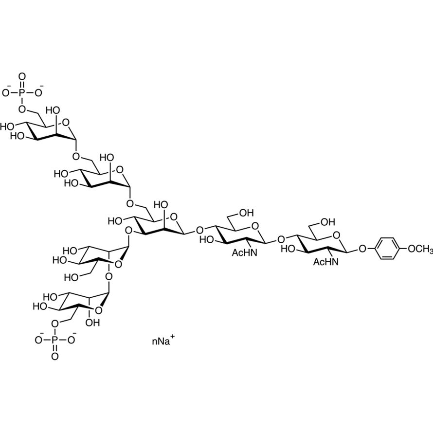 Man[6P]α(1-2)Manα(1-3)[Man[6P]α(1-6)Manα(1-6)]Manβ(1-4)GlcNAcβ(1-4)GlcNAc-β-MP