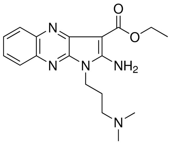 ET 2-AMINO-1-(3-(DIMETHYLAMINO)PR)-1H-PYRROLO(2,3-B)QUINOXALINE-3-CARBOXYLATE