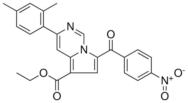 ET 3-(2,4-DIMETHYL-PH)-7-(4-NITROBENZOYL)PYRROLO(1,2-C)PYRIMIDINE-5-CARBOXYLATE