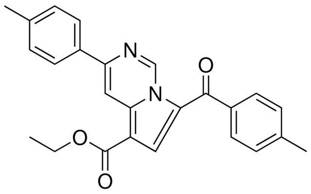 ET 7-(4-METHYLBENZOYL)-3-(4-METHYLPHENYL)PYRROLO(1,2-C)PYRIMIDINE-5-CARBOXYLATE