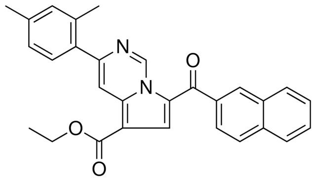 ET 3-(2,4-DIMETHYLPHENYL)-7-(2-NAPHTHOYL)PYRROLO(1,2-C)PYRIMIDINE-5-CARBOXYLATE