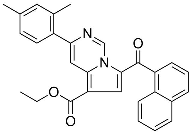 ET 3-(2,4-DIMETHYLPHENYL)-7-(1-NAPHTHOYL)PYRROLO(1,2-C)PYRIMIDINE-5-CARBOXYLATE