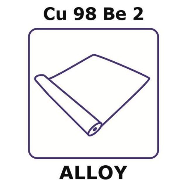 Copper-beryllium alloy, Cu98Be2