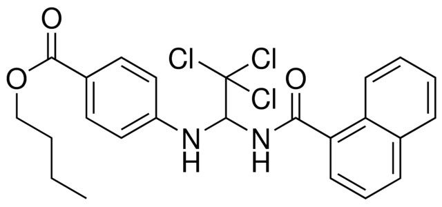 BUTYL 4-{[2,2,2-TRICHLORO-1-(1-NAPHTHOYLAMINO)ETHYL]AMINO}BENZOATE