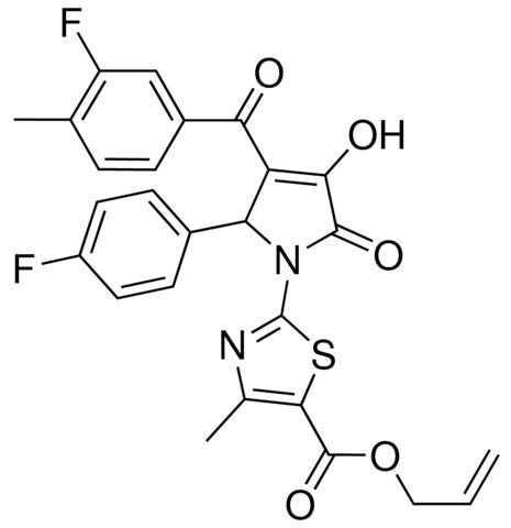 ALLYL 2-[3-(3-FLUORO-4-METHYLBENZOYL)-2-(4-FLUOROPHENYL)-4-HYDROXY-5-OXO-2,5-DIHYDRO-1H-PYRROL-1-YL]-4-METHYL-1,3-THIAZOLE-5-CARBOXYLATE