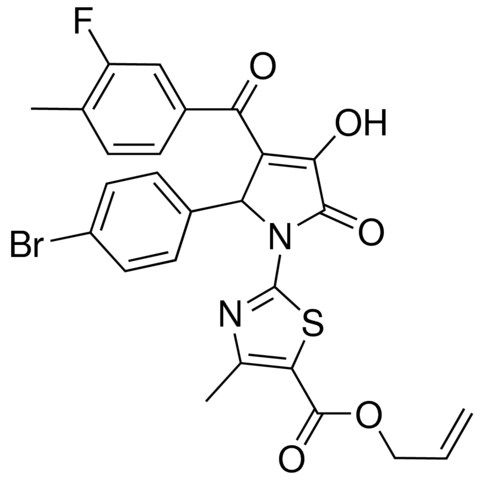 ALLYL 2-[2-(4-BROMOPHENYL)-3-(3-FLUORO-4-METHYLBENZOYL)-4-HYDROXY-5-OXO-2,5-DIHYDRO-1H-PYRROL-1-YL]-4-METHYL-1,3-THIAZOLE-5-CARBOXYLATE