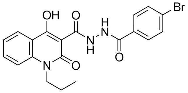 4-BR-BENZOIC ACID N'-(4-HO-2-OXO-1-PROPYL-1,2-2H-QUINOLINE-3-CARBONYL)-HYDRAZIDE