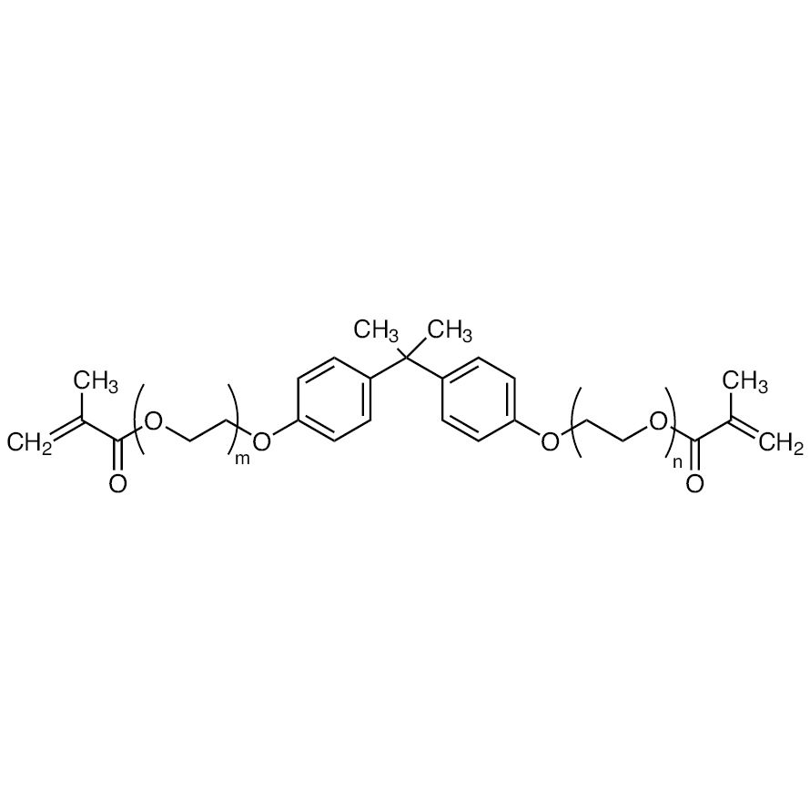 Bisphenol A Ethoxylate Dimethacrylate (m+n= approx. 4) (stabilized with HQ)