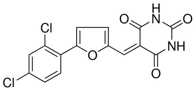 5-(5-(2,4-DICHLORO-PHENYL)-FURAN-2-YLMETHYLENE)-PYRIMIDINE-2,4,6-TRIONE