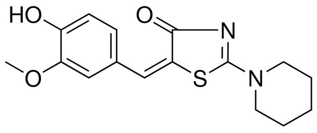 5-(4-HYDROXY-3-METHOXYBENZYLIDENE)-2-(1-PIPERIDINYL)-1,3-THIAZOL-4(5H)-ONE