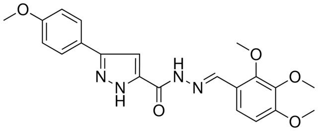 5-(4-MEO-PH)-2H-PYRAZOLE-3-CARBOXYLIC ACID (2,3,4-TRI-MEO-BENZYLIDENE)-HYDRAZIDE