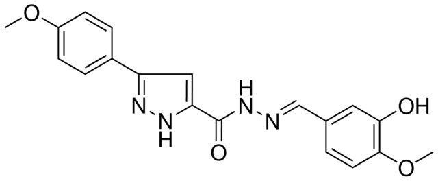 5-(4-MEO-PH)-2H-PYRAZOLE-3-CARBOXYLIC ACID (3-HO-4-MEO-BENZYLIDENE)-HYDRAZIDE