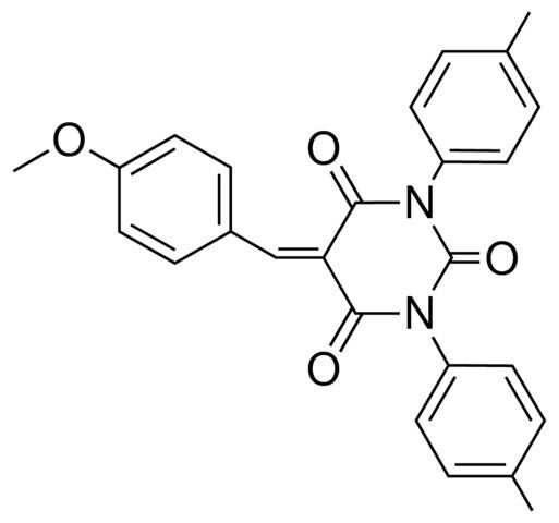 5-(4-METHOXY-BENZYLIDENE)-1,3-DI-P-TOLYL-PYRIMIDINE-2,4,6-TRIONE