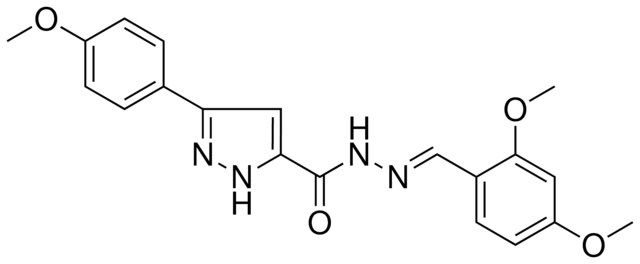 5-(4-MEO-PH)-2H-PYRAZOLE-3-CARBOXYLIC ACID (2,4-DIMETHOXY-BENZYLIDENE)-HYDRAZIDE