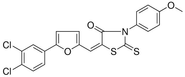 5-(5-(3,4-DI-CL-PH)-FURAN-2-YLMETHYLENE)-3-(4-MEO-PH)-2-THIOXO-THIAZOLIDIN-4-ONE