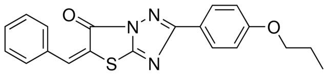 5-BENZYLIDENE-2-(4-PROPOXYPHENYL)(1,3)THIAZOLO(3,2-B)(1,2,4)TRIAZOL-6(5H)-ONE