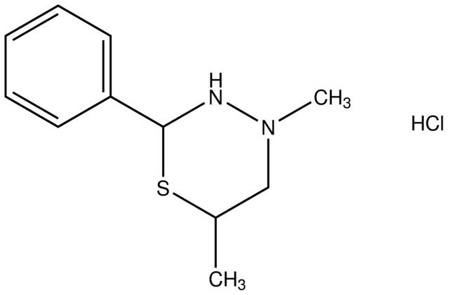 4,6-dimethyl-2-phenyl-1,3,4-thiadiazinane hydrochloride