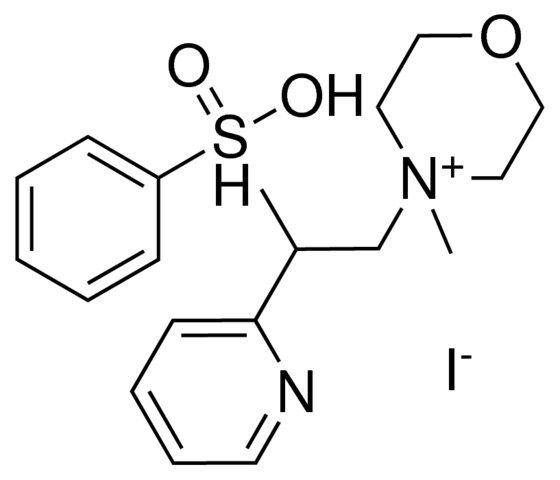 4-METHYL-4-(2-PHENYLSULFONYL-2-(2-PYRIDYL)ETHYL)MORPHOLINIUM IODIDE